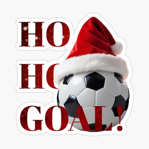 Get my art printed on awesome products. Support me at Redbubble #RBandME: https://www.redbubble.com/i/sticker/Soccer-football-Christmas-Ball-Santa-Hat-Funny-Ho-Ho-Goal-Sport-Xmas-by-createlovefab/165228890.EJUG5?asc=u Soccer Christmas, Football Christmas, Xmas Sticker, Christmas Ball, Soccer Football, Christmas Balls, Holiday Decorations, Santa Hat, Football Players