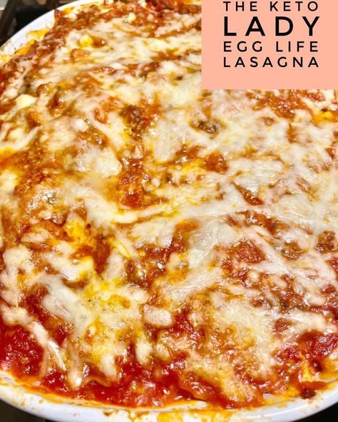 Egg Life Lasagna Recipe, The Keto Lady, Egg Life Wraps, Lasagna With Ricotta, Egg Whites Wrap, Sausage Lasagna, Keto Casseroles, Low Carb Lasagna, Keto Lasagna