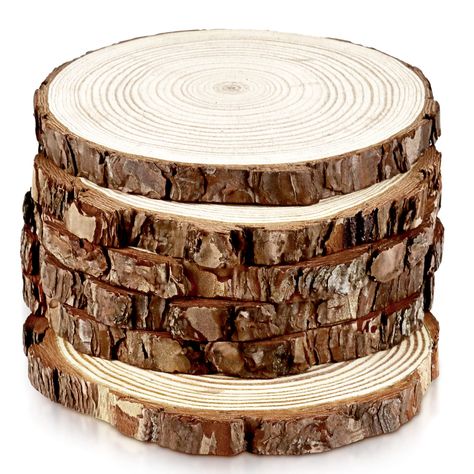 PRICES MAY VARY. Large Wood Bulk: You will get 6 pack nature wooden centerpieces for tables, Great for Christmas centerpiece decoration. Wood Pieces Size: Each round tree trunk slice is approx. 7-8 inches in diameters, The thickness of the wood piece is about 1.5cm/0.6 inch. Premium Material: Our wood craft are made of nature pine with bark, The size of each piece is not exactly the same, unique rustic wood pieces decorated. Craft Wood: These wooden slabs are perfect for Christmas decoration, ba Tree Trunk Slices, Wood Slice Centerpieces, Large Wood Slices, Wooden Centerpieces, Wooden Circle, Tree Slices, Wood Circles, Wooden Coasters, Wood Rounds