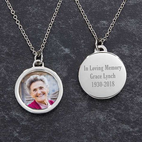 Daughter Wedding Gifts, Memory Of A Loved One, Forever Necklace, Personalized Memorial Gifts, Fingerprint Necklace, Memorial Pendant, Photo Locket Necklace, Photo Pendant, Memorial Necklace