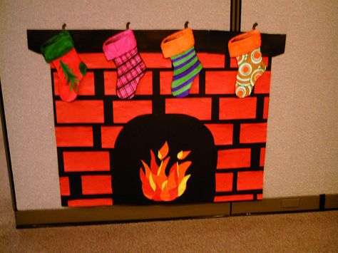 Paper Fireplace by fennec1234, via Flickr Fireplace Bulletin Board Ideas, Shaul Outfits, Christmas To Sell, Fireplace Bulletin Board, Bailes Outfits, Paper Fireplace, Oxblood Outfit, Skirtall Outfit, Mesh Outfits