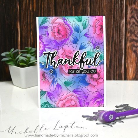 Simon Says Stamp Thank You Cards, Blended Backgrounds, Spectrum Noir Markers, Science Nerd, Thank You Greetings, Thanks For The Gift, 24 October, December 26th, December 22