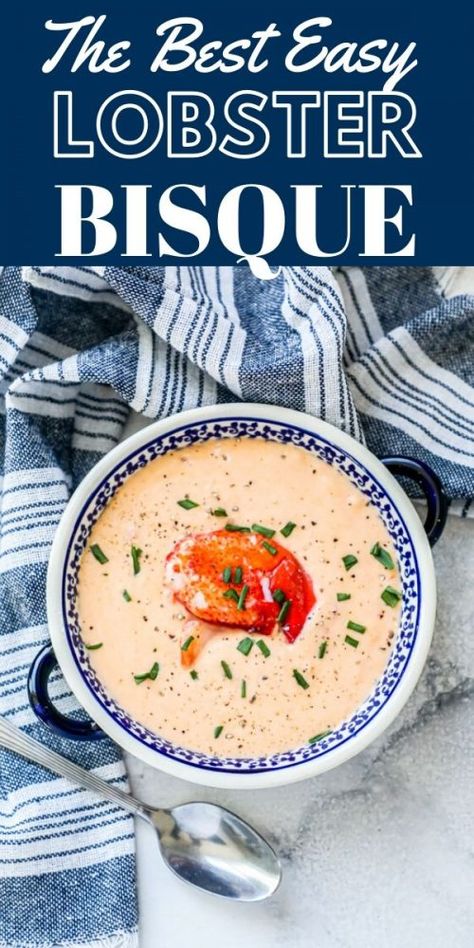 Texas De Brazil Lobster Bisque Recipe, Easy Lobster Bisque, Lobster Soup, Lobster Bisque Recipe, Bisque Soup Recipes, Lobster Bisque Soup, Lobster Roll Recipes, Easy Baked Pork Chops, Bisque Soup