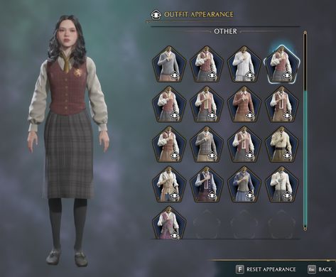 Hogwarts Legacy Uniform Female, Hogwarts Legacy Uniform, Hogwarts Legacy Mods, Hogwarts Legacy Outfits, Hogwart Legacy, Harry Potter Portraits, Harry Potter Words, Hogwarts Games, Hogwarts Uniform