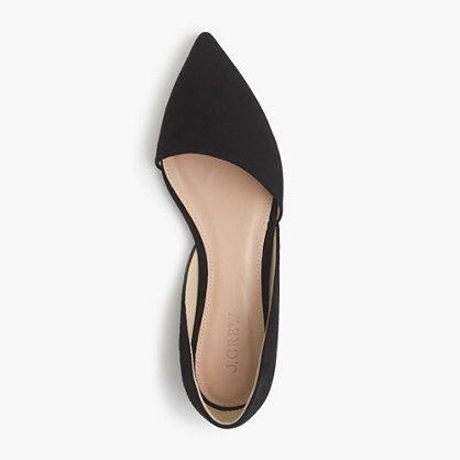 Sloan suede d'Orsay flats Black Pointed Toe Flats, Black Suede Flats, Dream Client, Women Flats, Studded Heels, Best Running Shoes, Suede Flats, Flats Shoes, Pointed Toe Flats