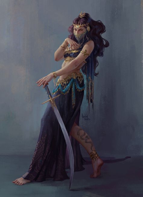 ArtStation - August characters, Ekaterina Mikhailova Yuan Ti, Raven Artwork, Amazon Warrior, Dancers Art, Rpg Characters, Female Character Concept, The Dancer, Fantasy Setting, Fantasy Artist