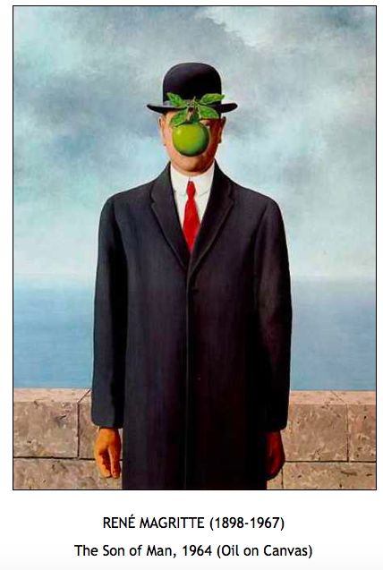 Rene Magritte c. 1964 surrealism movement Son Of Man, René Magritte, Classic Artwork, Famous Artwork, Rene Magritte, The Son Of Man, Wall Art Canvas Painting, Living Room Pictures, Wall Art Pictures