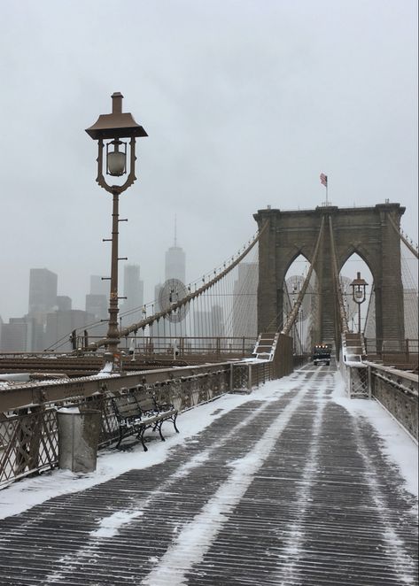 Brooklyn Bridge Christmas, Cobble Hill Brooklyn, New York Bridge, Winter Nyc, New York Vibes, Cobble Hill, New York Winter, Brooklyn New York, Concrete Jungle