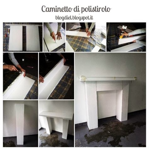 Cornice caminetto finto in polistirolo Faux Fireplaces, Grey Fireplace, Classy Christmas Decor, Cottage Fireplace, Fake Fireplace, Fireplace Frame, Faux Fireplace Diy, Fireplace Cover, Paint Fireplace