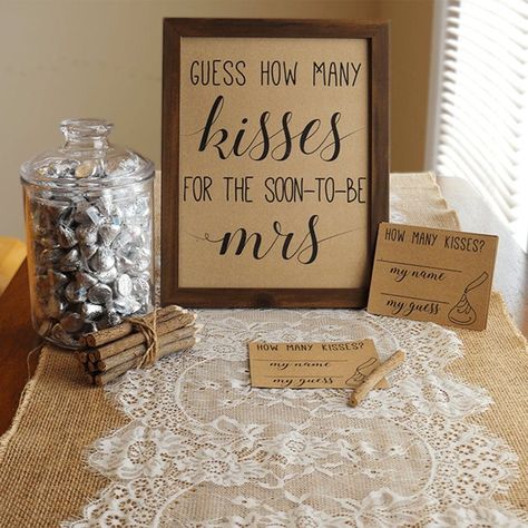 15 Fun Bridal Shower Games And Activities • VintageBash Kisses For The Mrs, Fiesta Shower, Bridal Shower Inspo, Disney Bridal Showers, Fun Bridal Shower Games, Bridal Shower Activities, Bridal Shower Planning, Bridal Shower Inspiration, Unique Bridal Shower