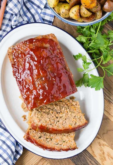 Classic Meatloaf Recipe - the best! - Rachel Cooks® Glaze For Meatloaf, Rachel Cooks With Love Recipes, Rachel Cooks With Love, Frozen Meatloaf, Southern Meatloaf, Recipes Meatloaf, Tomato Paste Recipe, Baked Meatloaf, Meatloaf Glaze