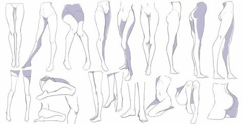 Leg Pose Reference Drawing, Anime Leg Reference, Anime Legs Reference, Leg Reference Drawing, Leg Drawing Reference, Legs Drawing Reference, Drawing Legs, Female Drawing, Anatomy Sketches