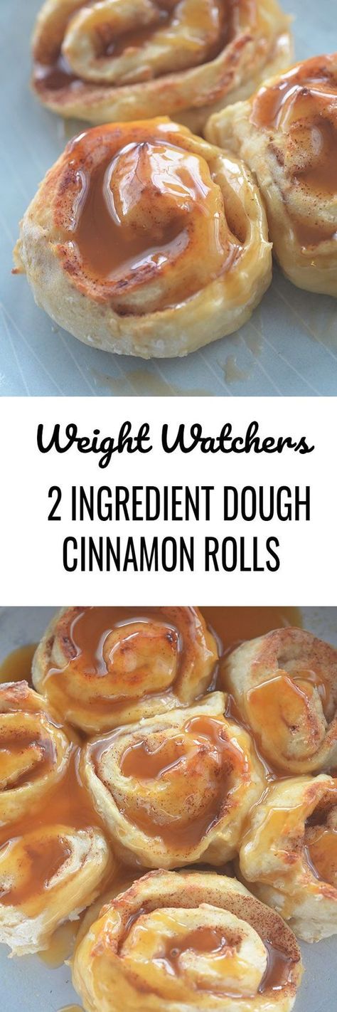 Weight Watchers 2 Ingredient Dough, Caramel Cinnamon Rolls, Ww Bread, 2 Ingredient Dough, Recipe Diaries, Weight Watcher Desserts, Weight Watchers Recipes Desserts, Weight Watchers Snacks, Weight Watchers Free