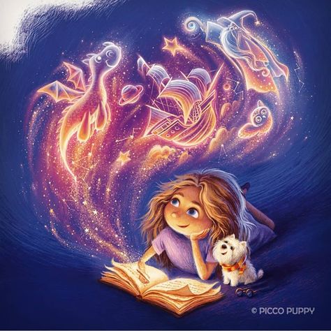 Magic Illustration Art, 4000 Followers, Happiness Book, Magic Illustration, Canvas Painting Projects, I Wish You Happiness, Life Of Adventure, Children's Book Illustrations, Story Books Illustrations