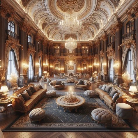 Chinese Palace Interior, Luxury Bunkers, Manor House Interior, Stylish Living Room Ideas, Mansion Interior Design, Mansion Living, Cozy Scandinavian, Luxury Ceiling Design, Cantilever Dining Chair