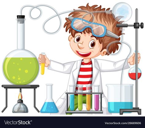 Science Cartoon Drawings, Scientist Picture, Cartoon Scientist, Lab Illustration, Scientist Cartoon, Science Lab Decorations, Drawing Pictures For Kids, Boy Cartoon Characters, Stem Projects For Kids