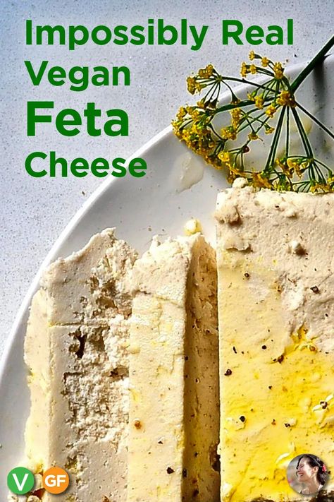 Vegan Feta Cheese Recipe, Almond Based - SunnysideHanne Almond Feta Vegan, Vegan Feta Cheese Recipe, Dairy Free Cheese Recipe, Greek Salads, Vegan Feta, Feta Cheese Recipes, Vegan Feta Cheese, Vegan Cheese Recipes, Sans Gluten Sans Lactose