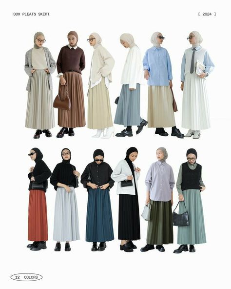 Hijab With Skirt Outfits, Long Skirt Style Fashion Ideas, Styling Long Skirts Casual, Japanese Modest Fashion, Outfit Styles Types Of Aesthetic, Hijab Skirt Outfit, Hijab Style Outfits, Skirt Hijab Outfit, Skirt Outfits Hijab