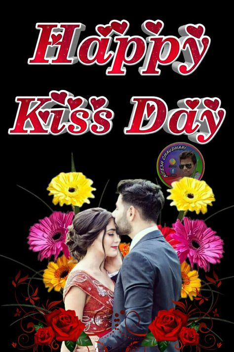 Happy Kiss Day Images, Sayri Hindi Love, Cute Valentine Sayings, Valentine Sayings, Kiss Day Images, Velentine Day, Happy Kiss Day, Holi Wishes, Glittery Wallpaper