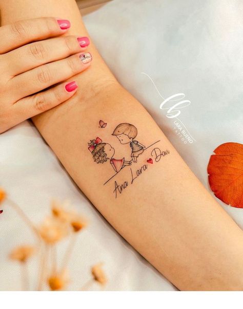 3 Children Tattoos For Moms, Mom Tattoo Designs, Tattoos With Kids Names, Mommy Tattoos, Tatuaje A Color, Kids Names, Bangles Jewelry Designs, Mom Tattoos, Tattoo Designs