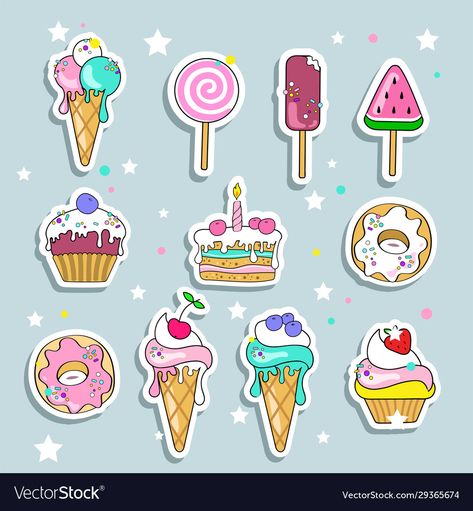 Candy Illustration, Candy Toppers, Candy Drawing, Candy Images, Candy Car, Donut Vector, Butterfly Cake Topper, Cake Templates, Birthday Cake Topper Printable