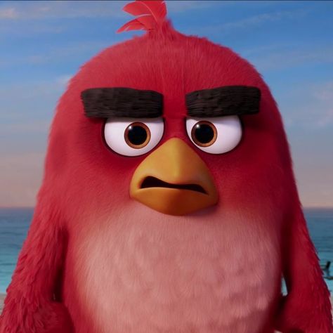 Angry Birds Movie Red, Angry Birds Characters, Red Angry Bird, Male Cartoon Characters, Cute Disney Characters, Angry Birds Movie, Bird Gif, 4 By 4, Toyota 4x4