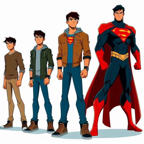 Superboy Suit Design, Superboy Concept Art, Superhero Team Poses, Male Superhero Design, Super Hero Ideas Design, Dc Oc Male, Superman Oc, Super Hero Character Design, Superhero Reference