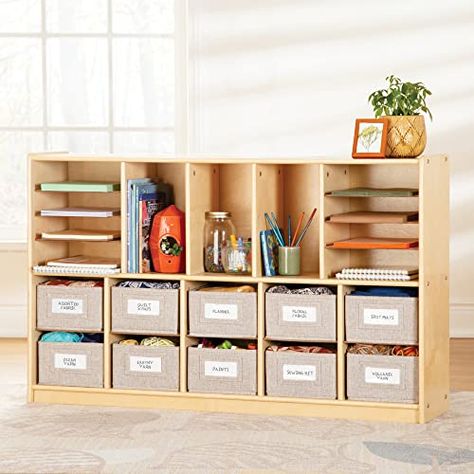 Teacher Storage, Cube Storage Organizer, Toy Shelf, Toy Shelves, Bin Storage, Classroom Storage, Learning Materials, Wooden Cabinet, Teacher Books