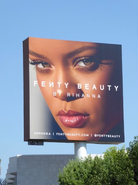 Fenty Beauty by Rihanna billboard Beauty Salon Design Ideas, Beauty Logos, Salon Design Ideas, Cosmetic Creative, Roll Up Design, Vision Board Images, Beauty Salon Design, Minimalist Layout, Billboard Design