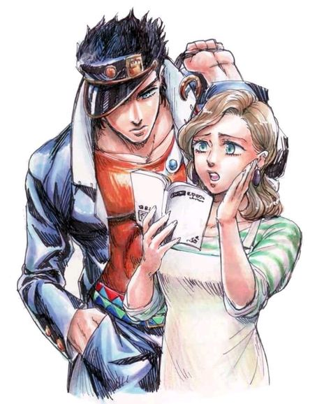 Jotaro & Holly Holly And Jotaro, Jotaro And Holly, Holly Kujo, Kujo Jotaro, Stardust Crusaders, Jojo Reference, Popee The Performer, Bizarre Art, Jotaro Kujo