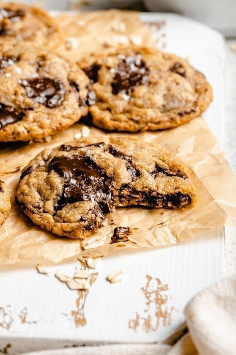 Brown Butter Oatmeal Chocolate Chunk Cookies | Ambitious Kitchen Brown Butter Coffee, Coffee Oatmeal, Ambitious Kitchen, Butter Coffee, Big Cookie, Oatmeal Chocolate, Sprinkle Cookies, Chocolate Chunk, Christmas Dessert