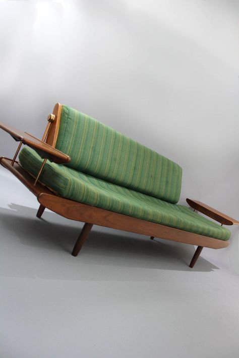 Mid Century Day Bed, 60s Couch, Midcentury Modern Sofa, Mid Century Chaise Lounge, Sofa Day Bed, Mid Century Danish Furniture, Danish Modern Sofa, Retro Couch, Bed Inspo