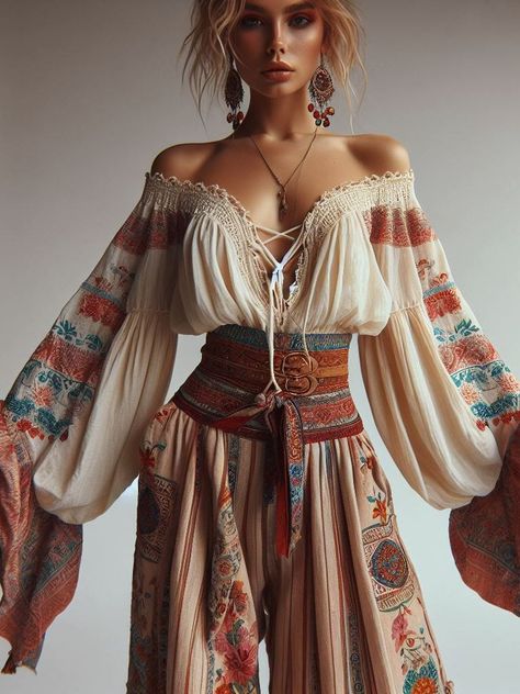 Mode Country, Ropa Shabby Chic, Look Boho Chic, Bohemian Style Clothing, Estilo Hippie, Boho Style Outfits, Boho Chic Outfits, Mode Style, Boho Chic Fashion