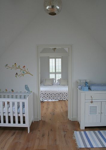 Parent Room, Baby Blue Nursery, Parents Room, Master Room, White Nursery, Blue Nursery, White Rooms, Master Bedding, Baby Development