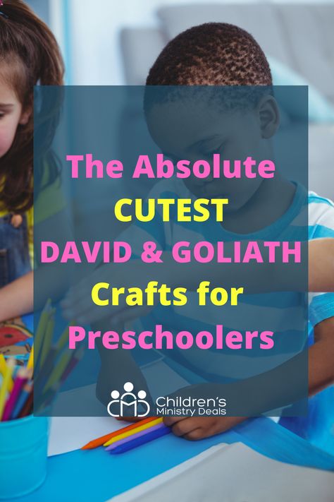 David And Goliath Preschool, David And Goliath Activities, David And Goliath Craft, Preschool Sunday School Lessons, David And Goliath Story, Preschool Craft Ideas, Facing Fears, Children Bible, Toddler Bible