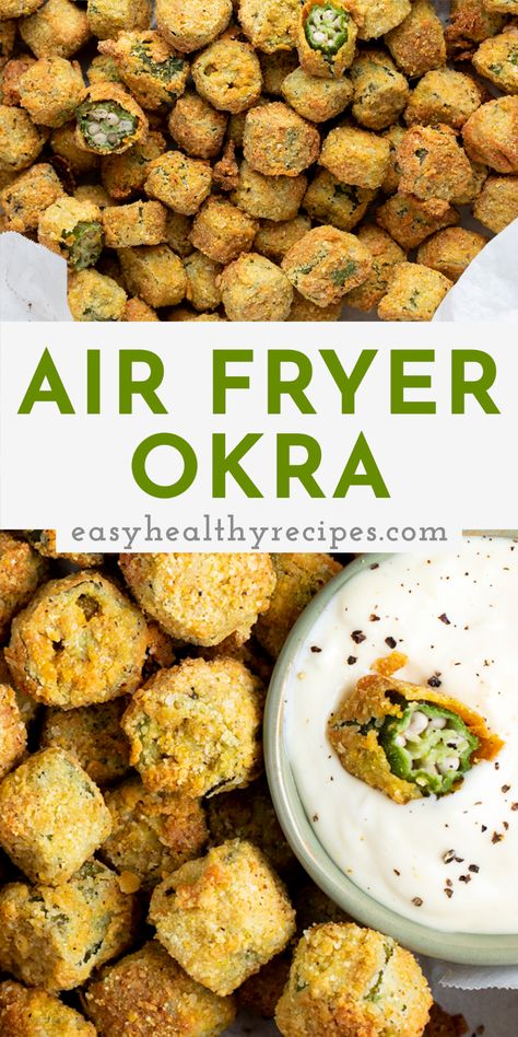 Air Fryer Okra, Napolitana Sauce, Frozen Okra, Crispy Polenta, Southern Side Dishes, Fried Okra, Okra Recipes, Air Fried Food, Air Fryer Oven Recipes