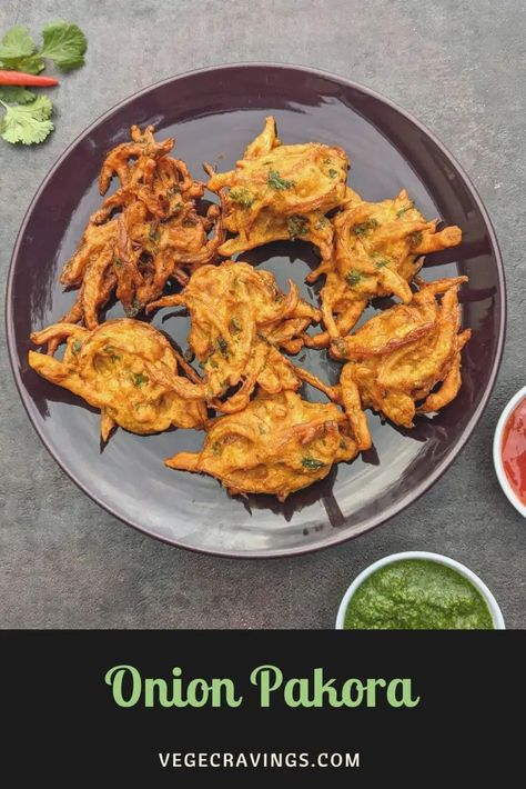 Onion Pakora Recipe Step By Step Instructions Pinterest Onion Pakoda Recipe, Onion Bhaji Recipe, Onion Bhaji Recipes, Onion Pakora, Onion Pakoda, Onion Fritters, Pakoda Recipe, Onion Bhaji, Pakistani Recipes