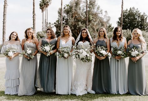 Black And Gray Bridesmaid Dresses, Shades Of Gray Bridesmaid Dresses, Black And Grey Bridesmaid Dresses, Monochrome Bridesmaid Dresses, Shades Of Gray Wedding, Bridesmaid Dress Shades, Charcoal Bridesmaid Dresses, Mixed Bridesmaid Dresses, Gray Bridesmaid Dresses