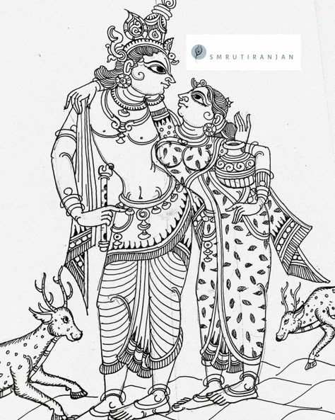 Radhakrishna Sketch, Patachitra Paintings, Pattachitra Paintings, Pattachitra Art, Phad Painting, Gond Art, Ancient Drawings, Kalamkari Painting, Indian Art Gallery