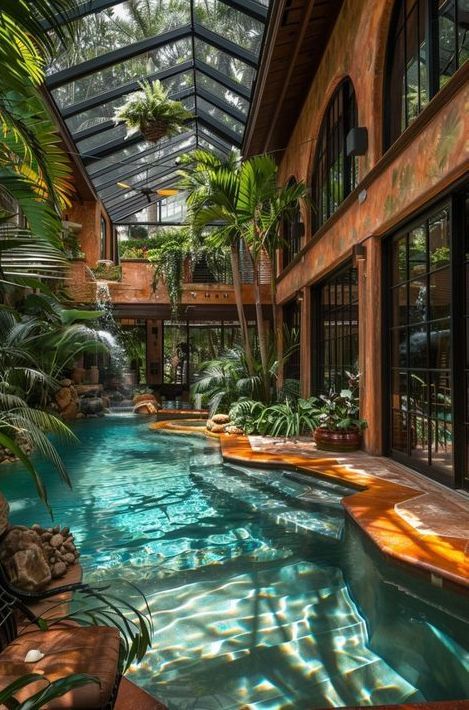 Safe Aesthetic, Indoor Pool House, Indoor Swimming Pool, Dream Pools, Indoor Swimming, Dream House Rooms, Fantasy House, Luxury Homes Dream Houses, Dream House Interior