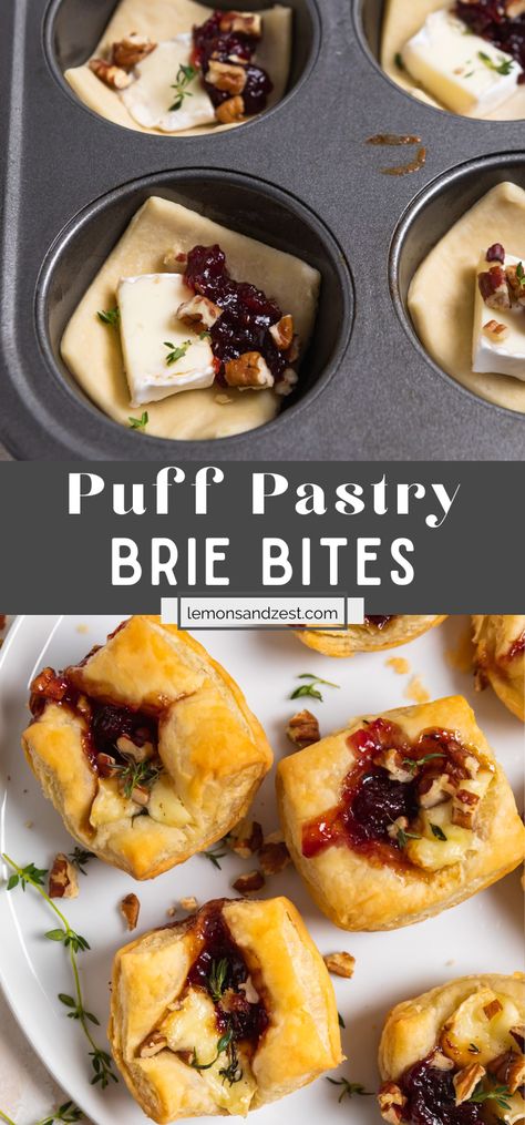 Puff Pastry Brie, Pastry Brie, Puff Pastry Bites, Pastry Bites, Simple Appetizer, Brie Puff Pastry, Puff Pastry Appetizers, Pastry Appetizer, Fancy Appetizers