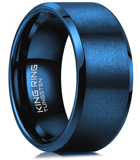 PRICES MAY VARY. King Ring: It means quality. A USA based team of innovators who strive to make really good rings at an affordable price. New model: This season edition flat basic tungsten ring. A classic style. A really expensive look. Highest standard: Made of real super high quality tungsten that is durable, non-fade, hypoallergenic and scratch resistant. Always fresh and vivid. Safe and comfort: Keep your fingers safe with eco-friendly material and comfortable fit. Easy everyday wear. Nice g Good Rings, Sapphire Blue Weddings, Expensive Look, Blue Wedding Decorations, King Ring, Tungsten Rings, Tungsten Mens Rings, Titanium Wedding Rings, Jewelry Wedding Rings