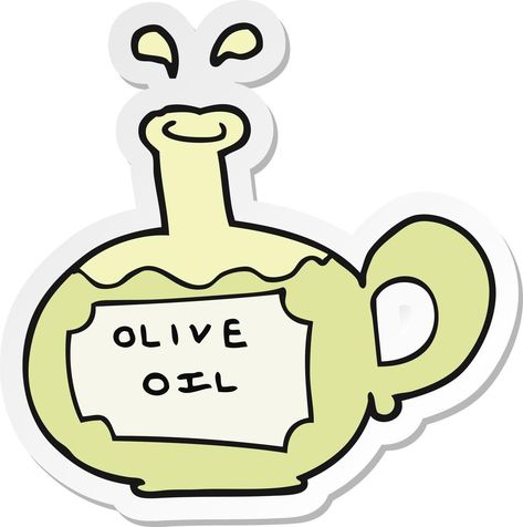 sticker of a cartoon olive oil Olive Cartoon, Sticker Png, A Cartoon, Olive Oil, Vector Free, Clip Art, Quick Saves