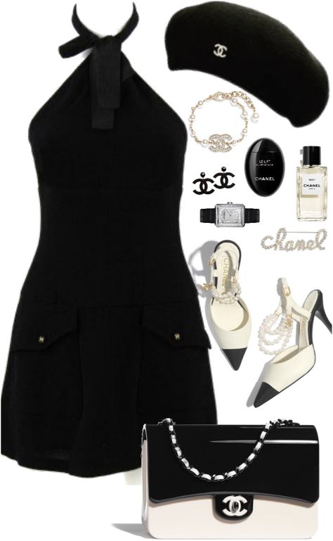 Chanel Outfit Classy, Chanel Outfit Classy Chic, Chanel Outfits Women, Chanel Style Outfits, Chanel Inspired Outfit, Expensive Outfits, Channel Outfits, Chanel Hat, Outfits Vestidos