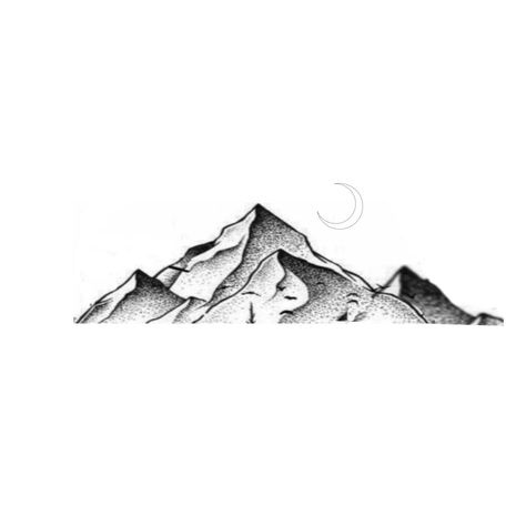 Mountains Simple Drawing, Mountain Background Tattoo, Mountain Patchwork Tattoo, Montenegro Tattoo, Tattoo Montagne, Mountain Sketches, Moutain Tattoos, Small Mountain Tattoo, Simple Mountain Tattoo