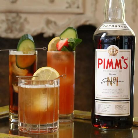 FWX PIMMS 4 Pims Cocktail, Pimms Recipe, Sweet Alcoholic Drinks, Pimms Cocktail, Pimm's Cup, Pimms Cup, Summer Cupcakes, Plant Markers, Lemon Balm