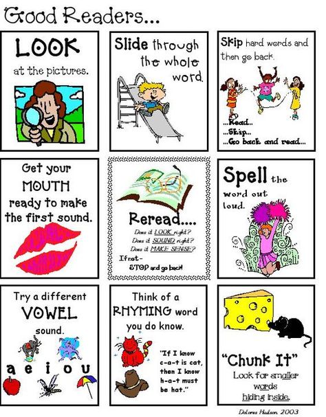 Strategy chart with visuals for ELLs Decoding Strategies, Reading Recovery, Teaching Language Arts, Good Readers, First Grade Reading, School Psychologist, Readers Workshop, Teaching Literacy, Reading Intervention