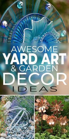 Create DIY garden decor and art for your yard, using these tips, ideas & tutorials! #gardenart #yardart #gardendecor #gardendecorations #yarddecor #diyyardart #diygardenart #diy #diygardendecor #diygardenideas #diygardenprojects Evening Wallpaper, Bathroom Minimalist, Yoda Images, Funny Vine, Taman Diy, Glass Garden Art, Garden Decor Ideas, Outdoor Garden Decor, Diy Yard