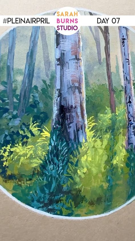 Sarah Burns Studio, Glorious Gouache, Burns Day, Forest Therapy, Art Resources, Gouache Art, Journal Inspo, Inspirational Art, Watercolor Inspiration