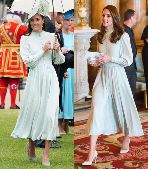 kate middleton rewears dress to garden party Kate Middleton Tea Party, Royal Tea Party Outfit, Kate Middleton Wedding Guest, Party Outfit Formal, Royal Tea Parties, Garden Party Outfit, Kate Middleton Wedding, Kate Middleton Outfits, Alexander Mcqueen Dresses